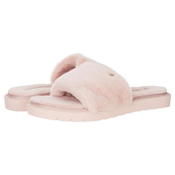 Anne Klein Shoes - NEW ANNE KLEIN Women Sillie Pink Cozy Fluff Slide Slipper Sandal